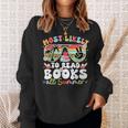 Most Likely To Read Books All Summer Book Lovers Last Day Sweatshirt Gifts for Her