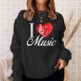 I Love Music D001-0095A スウェットシャツ 彼女への贈り物
