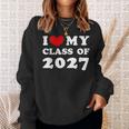 I Love My Class Of 2027 私は2027年のクラスが大好きで、2027年のクラスが好きです スウェットシャツ 彼女への贈り物