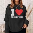 I Love Philippines I Heart Philippines 家族旅行 スウェットシャツ 彼女への贈り物