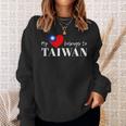 I Love Taiwan 国旗 台湾 台湾 プライド Roc 台北 ハート スウェットシャツ 彼女への贈り物