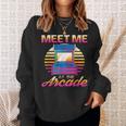Meet Me At The Arcade Gameraporwave レトロビデオゲーム ゲーマービデオゲーム スウェットシャツ 彼女への贈り物