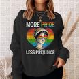 More Pride Less Prejudice Pride Month Lgbtq ゲイ レズビアン スウェットシャツ 彼女への贈り物