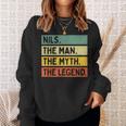 Nils The Man The Myth The Legend面白い名言 スウェットシャツ 彼女への贈り物