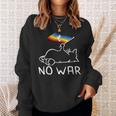 No War Peace Movement World Peace Peace Flag Cat スウェットシャツ 彼女への贈り物