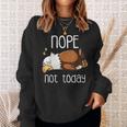 Nope Not Todayleeping American Bald Eagle Nap Early Bird スウェットシャツ 彼女への贈り物