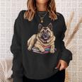 Norwegian Elkhound Books Reading Dog Breed Graphic Sweatshirt Gifts for Her