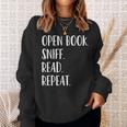 Open Book Sniff Read Repeat T-Shirt Sweatshirt Gifts for Her Open Book Sniff Read Repeat T-Shirt Sweatshirt Gifts for Her