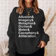 Poetry Literary Devices スウェットシャツ 彼女への贈り物