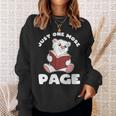 Polar Bear And Books Just One More Page Sweatshirt Gifts for Her