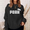 Pork – 面白いtシャツ Bbqスモーカーベーコン愛好家用 スウェットシャツ 彼女への贈り物