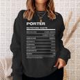 Porter 栄養成分表示 スウェットシャツ 彼女への贈り物