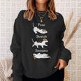 Posetretchavasanaジャック・ラッセル・テリア犬 長袖tシャツ スウェットシャツ 彼女への贈り物