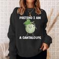 Pretend I Am A Cantaloupe メロン コスチューム マスクメロン スウェットシャツ 彼女への贈り物