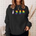 Progress Pride Cute Dog Lgbt プログレス ゲイ ペット好き スウェットシャツ 彼女への贈り物