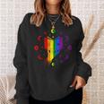 Rainbow Book With Stars And Moon Phases Gay Pride LGBT Sweatshirt Gifts for Her