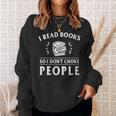 I Read Books So I Do Not Choke People Reading Bookworm Sweatshirt Gifts for Her