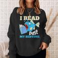 I Read Past My Bed Time Book Reading Anglerfish Librarian Sweatshirt Gifts for Her