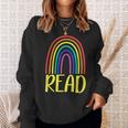 READ Rainbow Read Librarian Teacher Book Readers Reading Sweatshirt Gifts for Her READ Rainbow Read Librarian Teacher Book Readers Reading Sweatshirt Gifts for Her