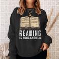 Reading Fundamental Books Lover Bookworm Reader Literature Sweatshirt Gifts for Her