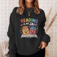Reading Is My Jam Book Lover Humor Sweatshirt Gifts for Her Reading Is My Jam Book Lover Humor Sweatshirt Gifts for Her
