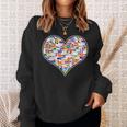 Reading Library Books Lover Heart Librarian Awesome Cute Sweatshirt Gifts for Her