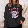 Readsolotl Axolotl Reading Book Bookworm Bookish Girls Kids Sweatshirt Gifts for Her Readsolotl Axolotl Reading Book Bookworm Bookish Girls Kids Sweatshirt Gifts for Her