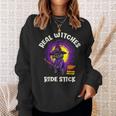 Real Witches Ridetick 面白い 黒猫 ハロウィン スウェットシャツ 彼女への贈り物