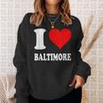 Red Heart I Love Baltimore スウェットシャツ 彼女への贈り物