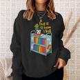 This Is How I Roll Rainbow Book Cart Queer Bookish Sweatshirt Gifts for Her This Is How I Roll Rainbow Book Cart Queer Bookish Sweatshirt Gifts for Her