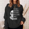 Ruth Bader Ginsburg Shirt Girl With A Book Political Resist Sweatshirt Gifts for Her