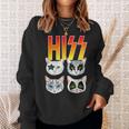 Hiss Cat シャツ 猫好き おもしろ猫シャツ スウェットシャツ 彼女への贈り物