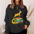 Springbok ラグビーボール & 南アフリカ国旗 メンズ レディース キッズ スウェットシャツ 彼女への贈り物
