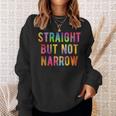 Straight But Not Narrow レインボー Lgbtq Ally スウェットシャツ 彼女への贈り物