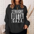 Straight Outta Gaza 反戦 Nakba 抗議 パレスチナ人ヒューマス スウェットシャツ 彼女への贈り物