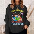 Teacher Heart Text Book For Men Women Sweatshirt Gifts for Her