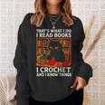 That's What I DO I Read Books Crochet Cat Sweatshirt Gifts for Her