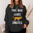 This Boy Loves Dingoes 野生動物 オーストラリアン ディンゴ犬 スウェットシャツ 彼女への贈り物
