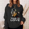 This Is Love And Tan チワワ犬 長袖tシャツ スウェットシャツ 彼女への贈り物