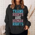 Trans Rights Are Human Rights Lgbtq トランスジェンダー フラッグ プライド スウェットシャツ 彼女への贈り物