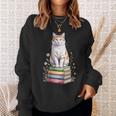 Turkish Van Bookworm Flowers Book Reading Books Sweatshirt Gifts for Her Turkish Van Bookworm Flowers Book Reading Books Sweatshirt Gifts for Her