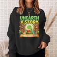 Unearth A Story Dinosaur Summer Reading 2026 Books Sweatshirt Gifts for Her