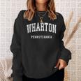 Wharton Pennsylvania Pa ビンテージ アスレチック スポーツデザイン スウェットシャツ 彼女への贈り物