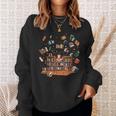 Whimsical Kids Reading Bookshelf Sweatshirt Gifts for Her