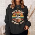Wild About Reading Bruh Cool Leopard Animal Cheetah Book Sweatshirt Gifts for Her