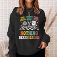 Women's Nothing Beats Reading Rock Paper Scissors Book Love Sweatshirt Gifts for Her Women's Nothing Beats Reading Rock Paper Scissors Book Love Sweatshirt Gifts for Her