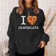 “I Love Jambalaya” のジャンバラヤ好き向けデザイン スウェットシャツ 彼女への贈り物