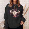 【面白tシャツ】マッチョ猫 面白い おもしろ 服 ネタ スウェットシャツ 彼女への贈り物