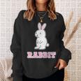うさぎ Rabbit『ハロー』兎【どうぶつフレンズ】グッズ ゆるくて かわいい イラスト スウェットシャツ 彼女への贈り物