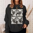 おもしろい 吸血鬼 シャム猫 コウモリのコスチューム 猫 ハロウィン スウェットシャツ 彼女への贈り物